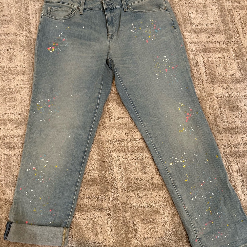 Tommy Hilfiger Blue Jeans with Colorful Splatter